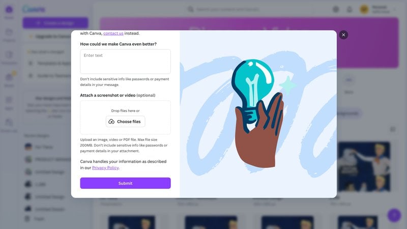 Canva-product-improvement-survey