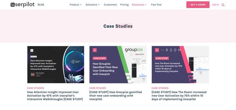Product funnel: Userpilot case studies