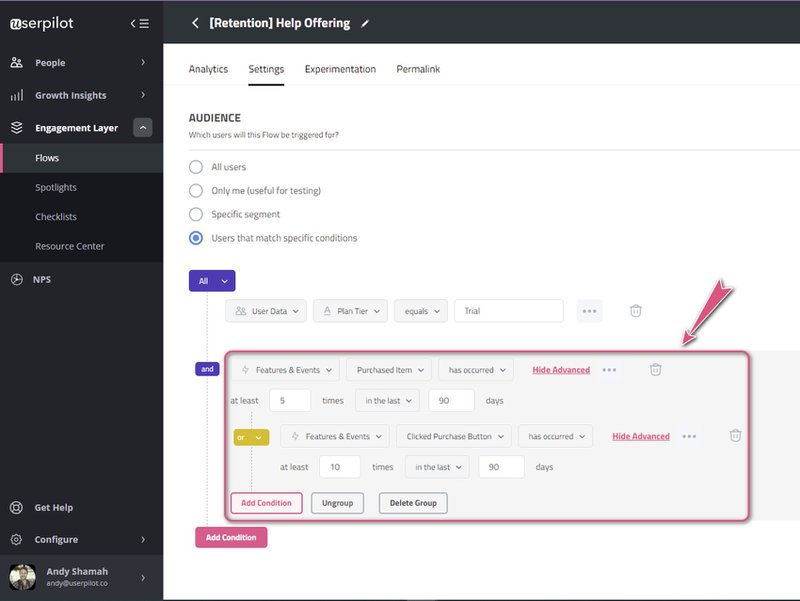 Prevent churn with Userpilot's automated workflows.