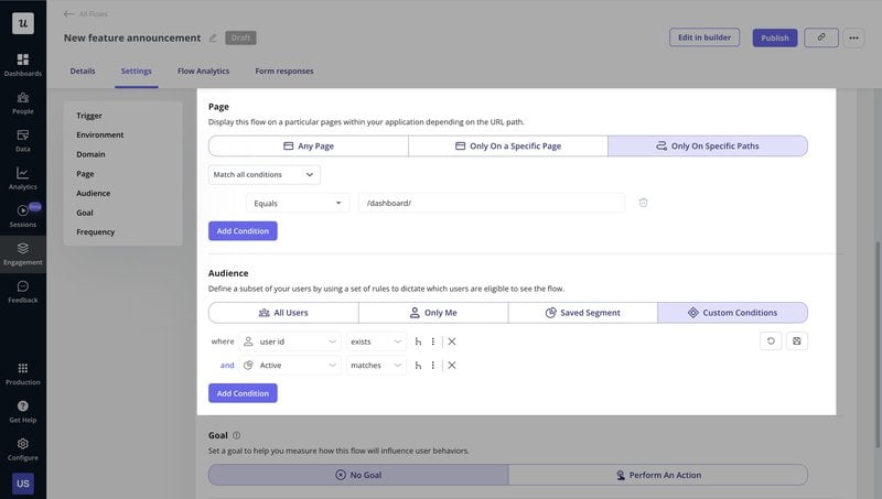 sending contextual announcements to specific user segments