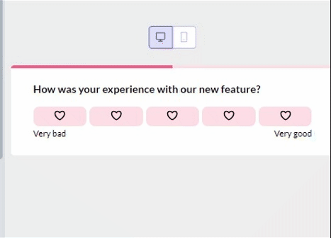 Customer Experience Management Strategy: In-app survey created in Userpilot