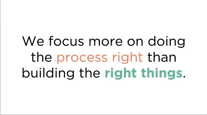 Teams focus on the right processes rather than building the right features
