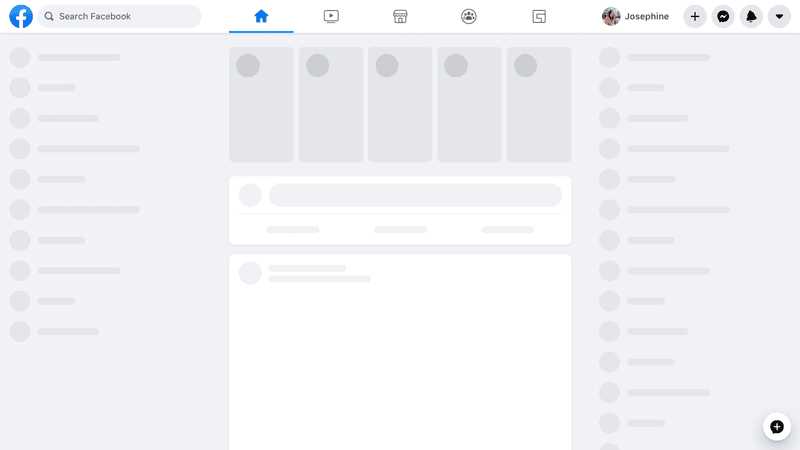 facebook loading page