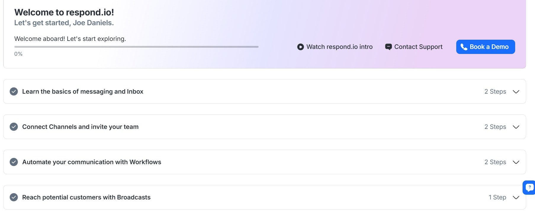 Onboarding-checklist-and-progress-bar