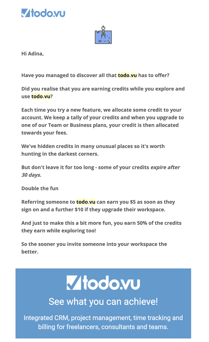 Todo.vu contextual email