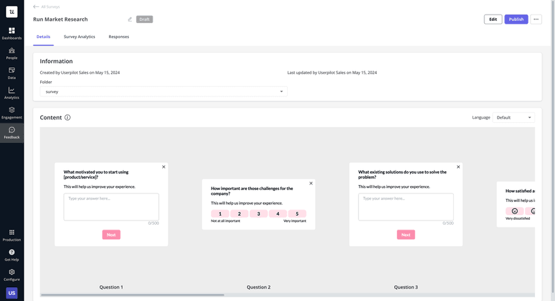 Marketing research methods: in-app survey
