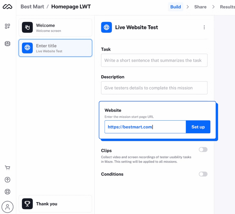 Remote usability testing tools: Maze