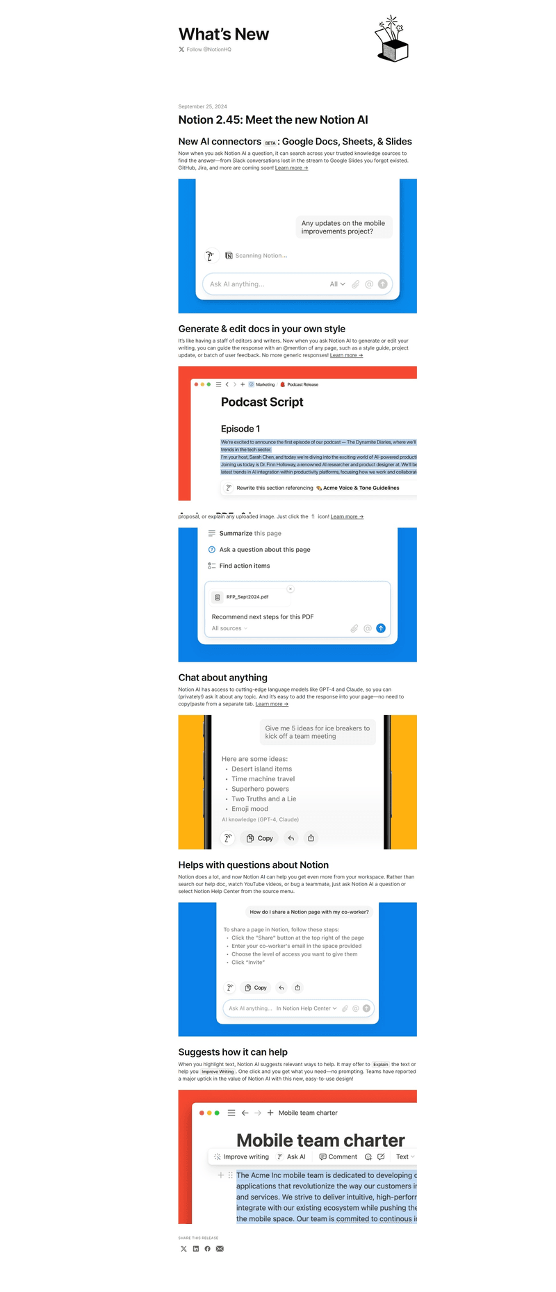 Notion release notes