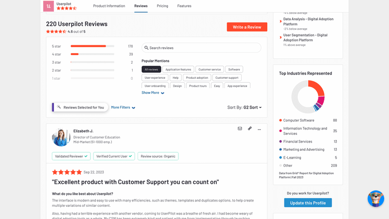 online reviews for customer insights examples