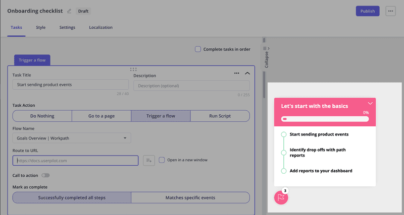 Userpilot onboarding checklist saves time.