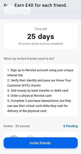 Customer journey touchpoints examples: Revolut referral program