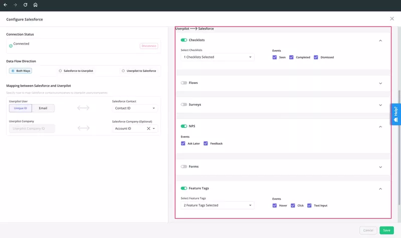 userpilot salesforce integration