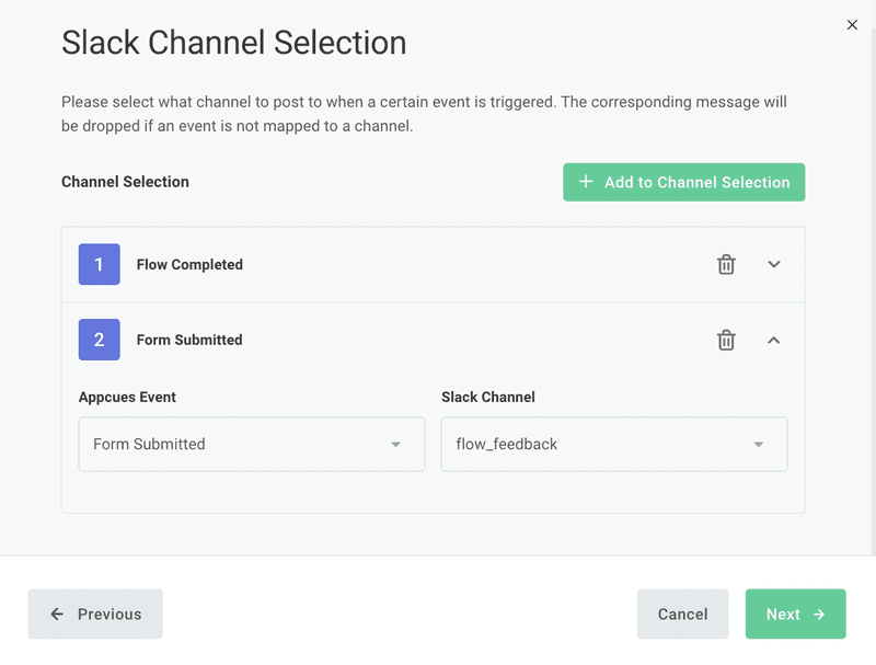 Appcues integration: Slack