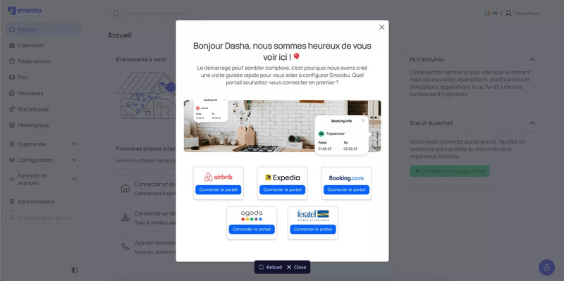 Smoobu case study of using Userpilot to build walkthrough