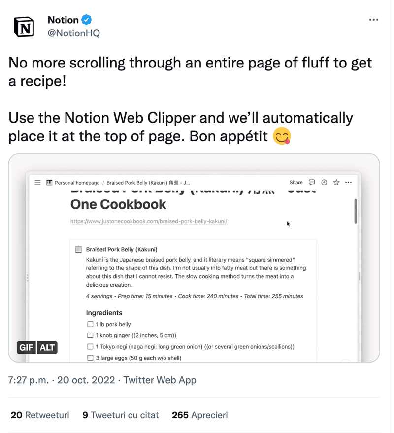 Notion release notes on Twitter