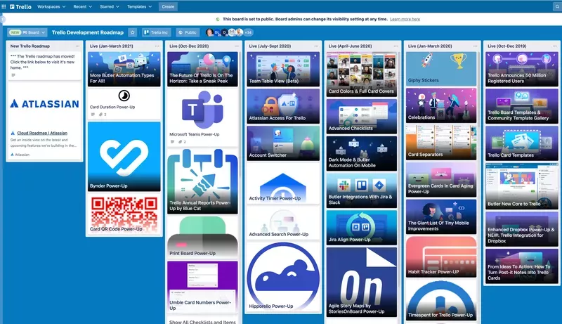 A public roadmap with Atlassian updates