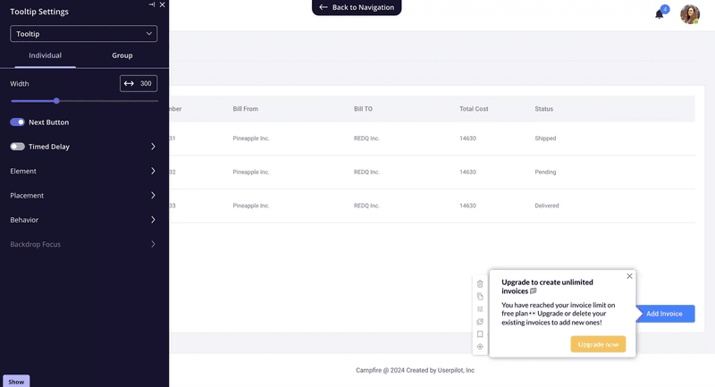 upgrade prompt account expansion