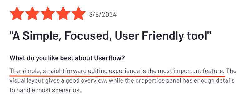 Userflow reviews