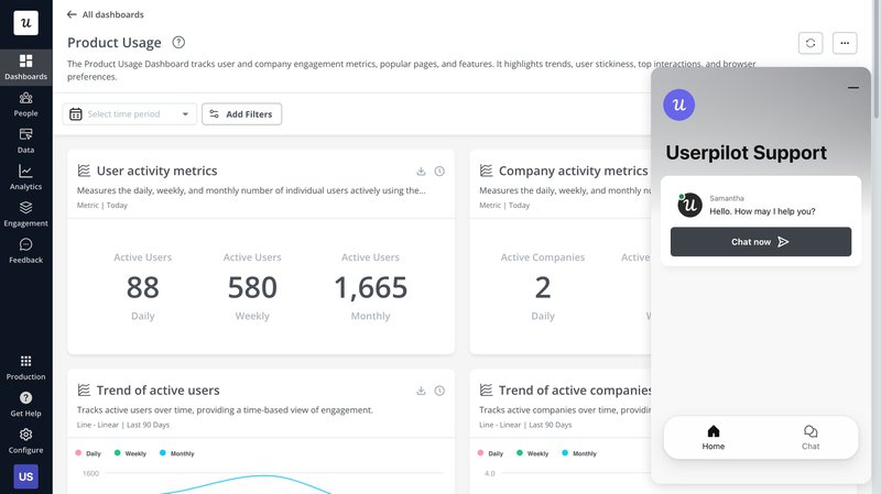 An example of a resource center you can collect in Userpilot