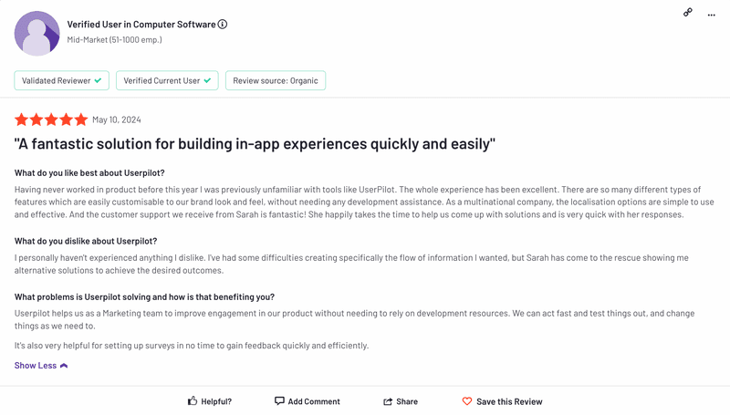 customer perception reviews