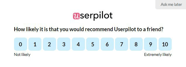 A standard relationship NPS survey.