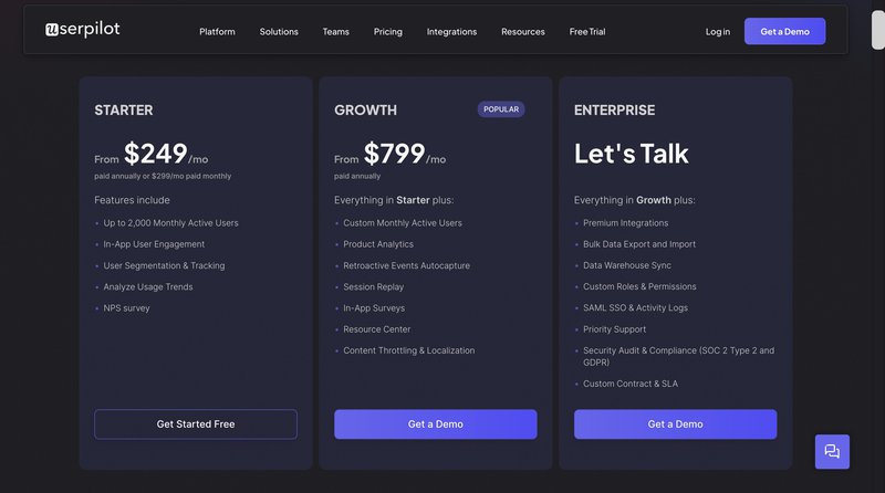Userpilot pricing