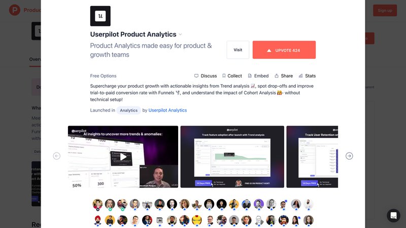 userpilot product hunt launch