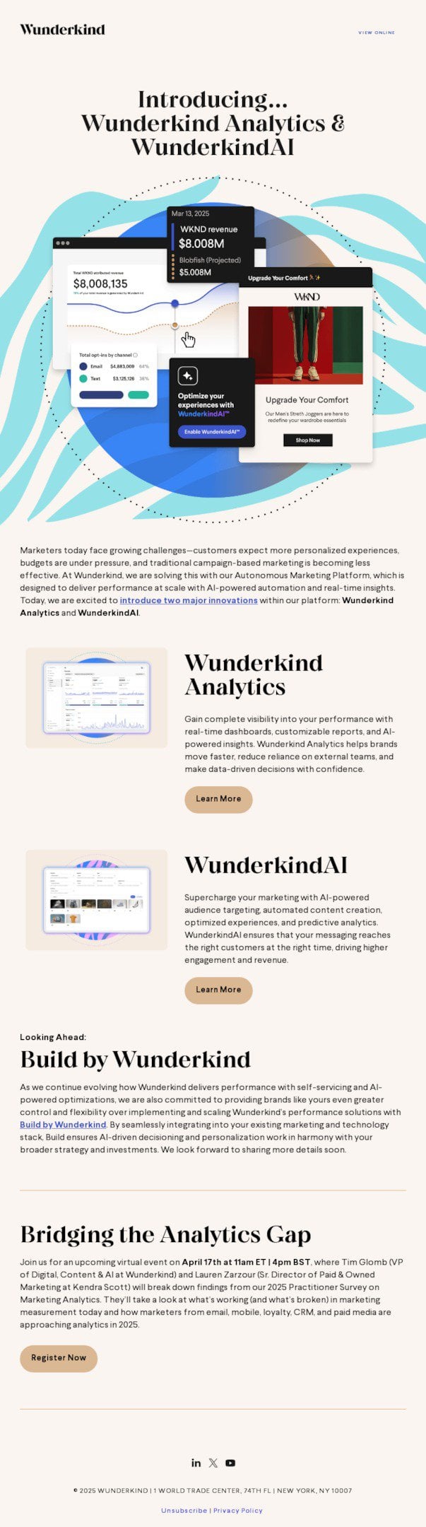 Wunderkind’s product announcement example