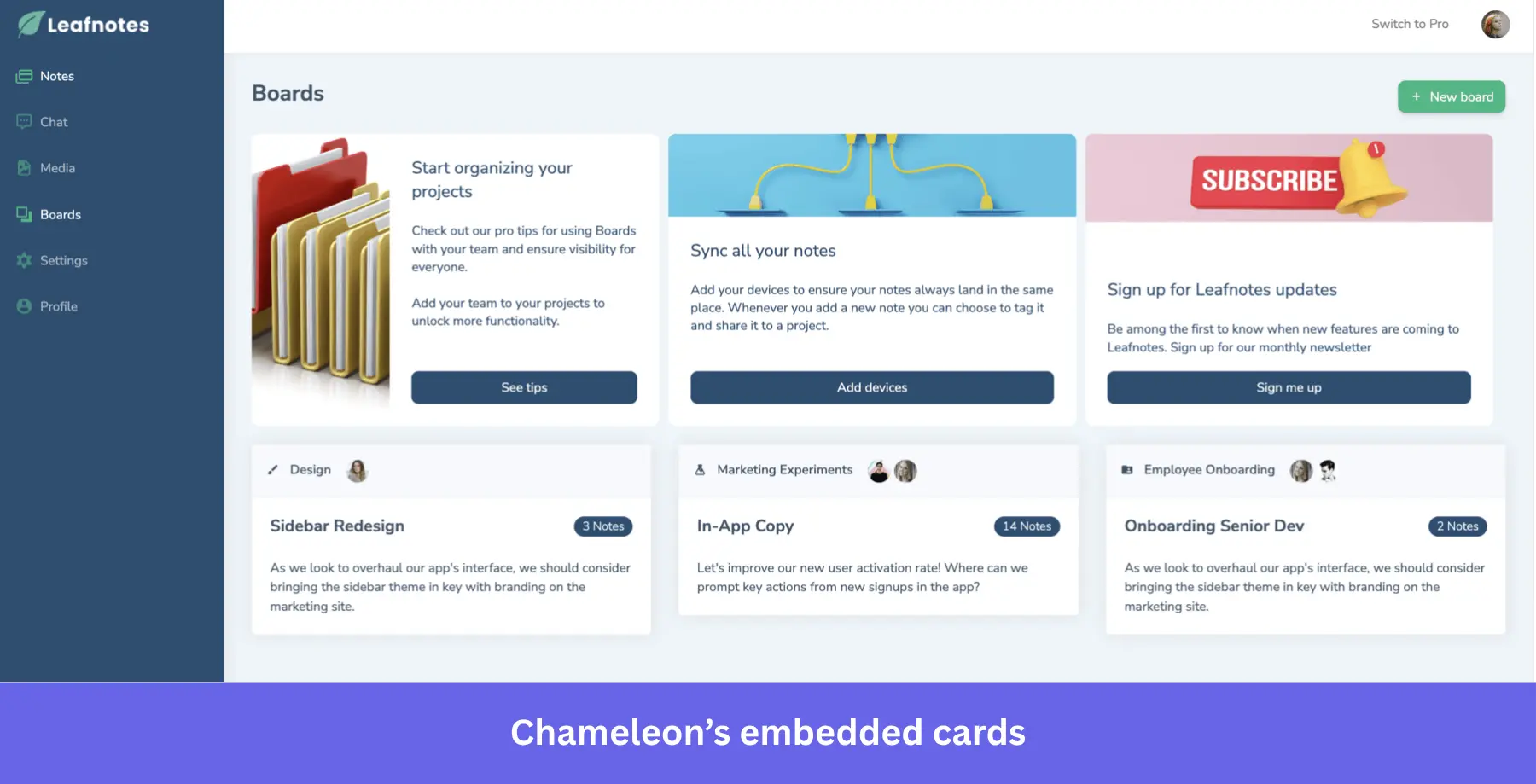 Chameleon embedded cards