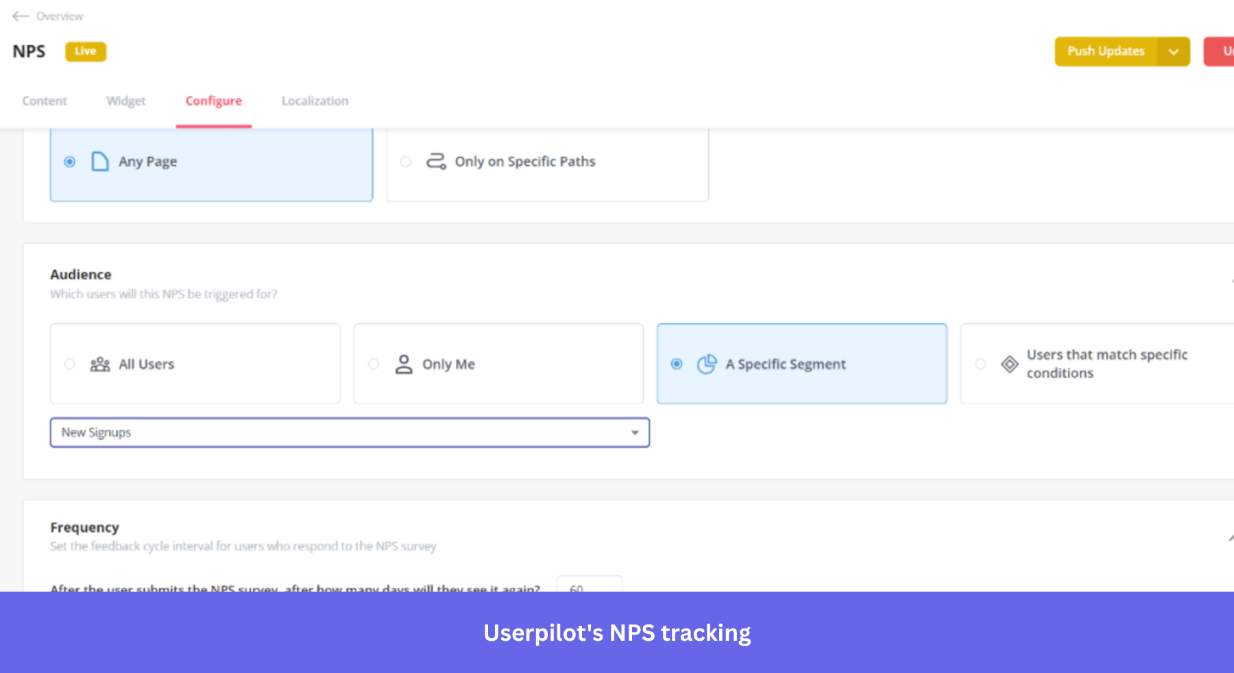 Userpilot NPS tracking