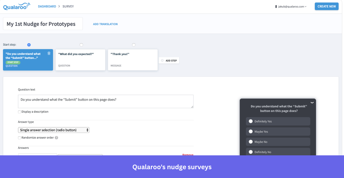 Qualaroo nudge surveys
