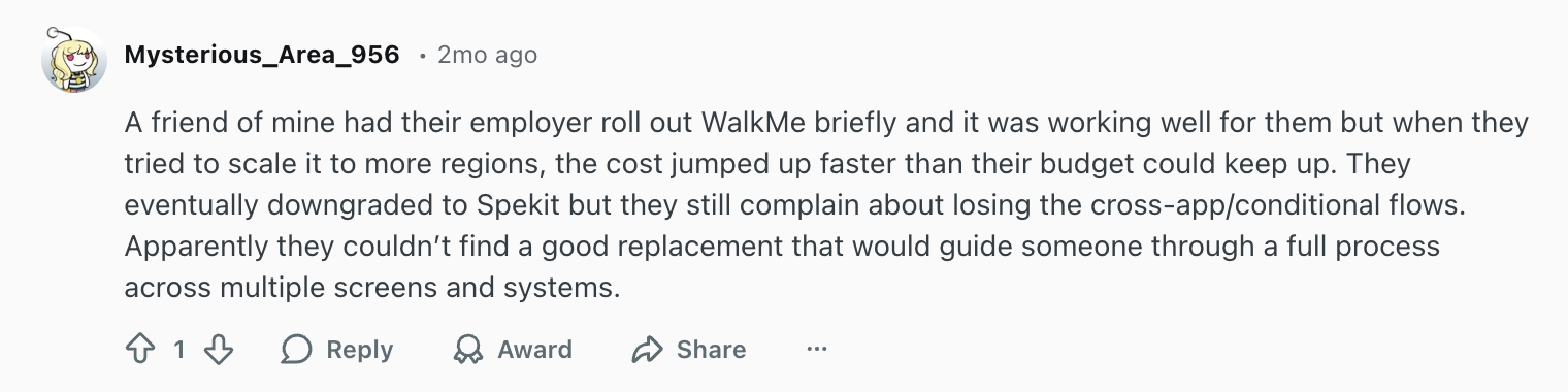 Spekit review on Reddit.