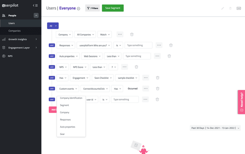 Userpilot product analytics tool