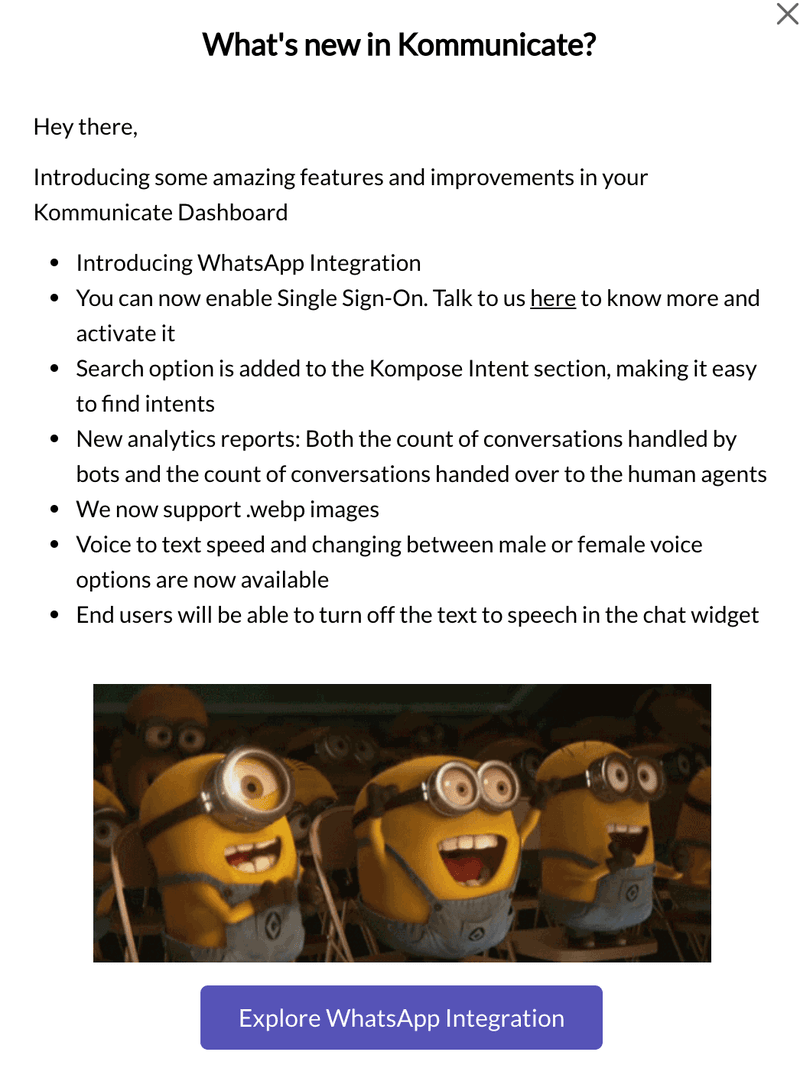 email product feature announcement