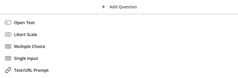 Question types in Userpilot.
