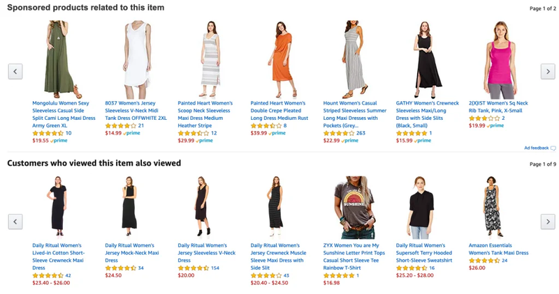 Amazon’s recommendations.