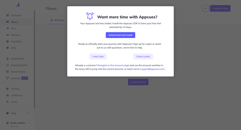 Free trial ending alert