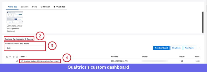 Qualtrics custom dashboards feature