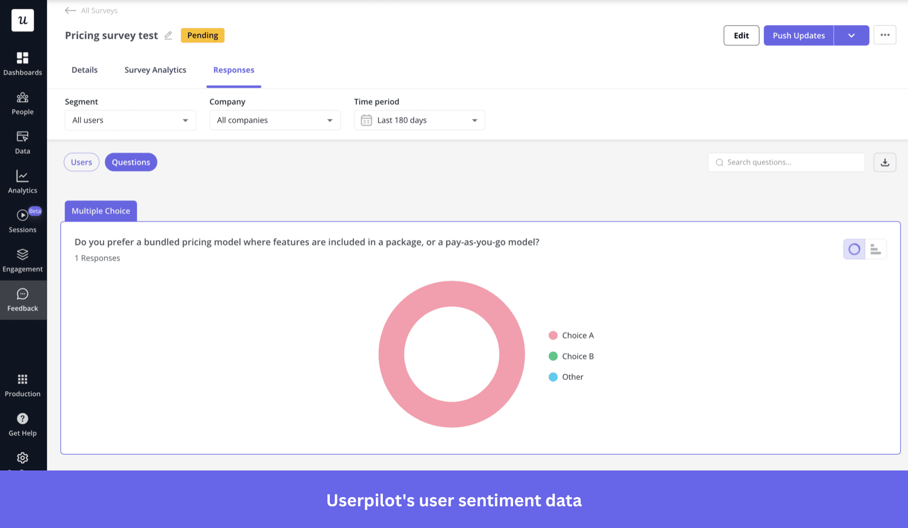 Userpilot customer sentiment data