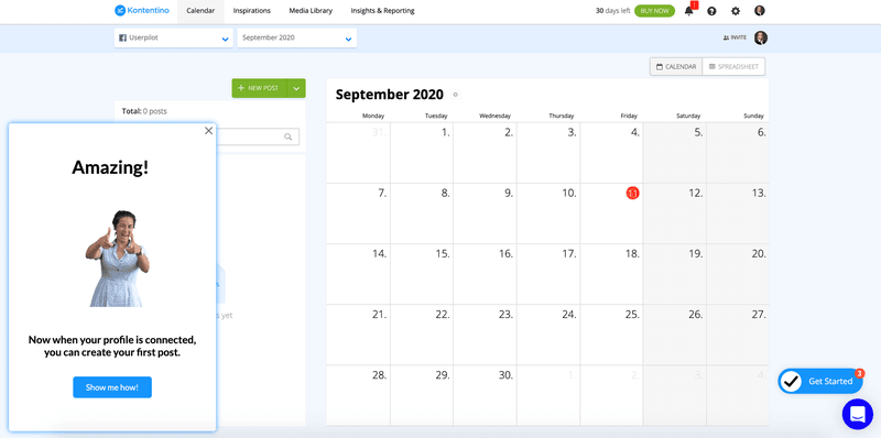 User success message proactive user onboarding