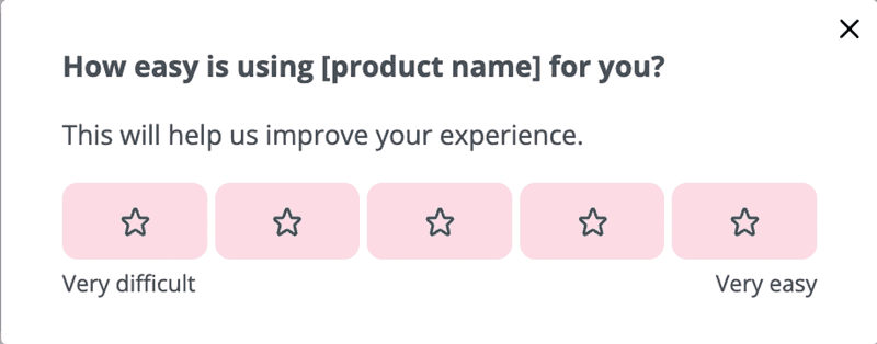 ces product satisfaction survey example