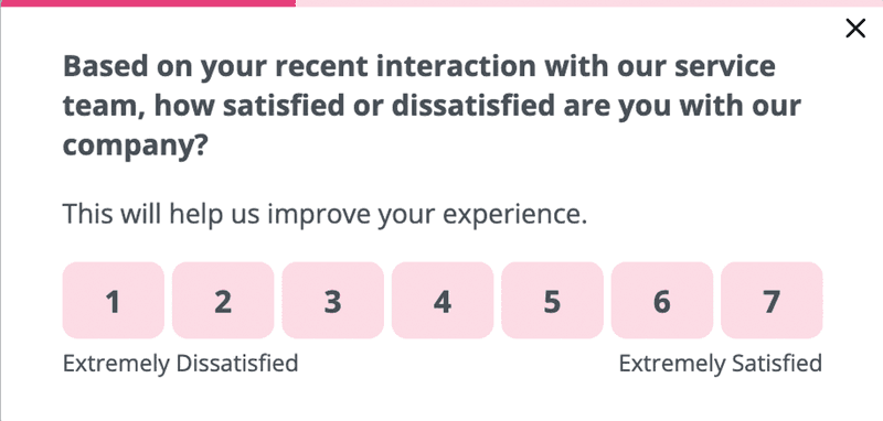 csat product satisfaction survey example
