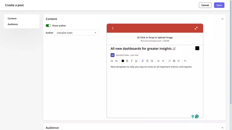 Resource center editor
