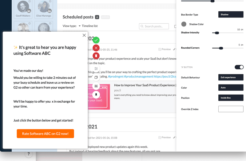 Postfity's behavioral segmentation application