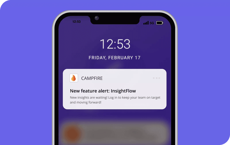 Example of a push notification.