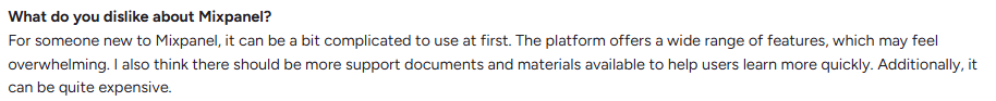 Mixpanel negative review