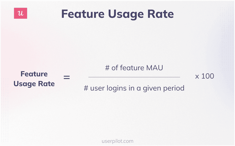 Feature usage rate formula