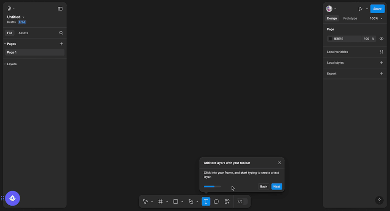 figma onboarding step