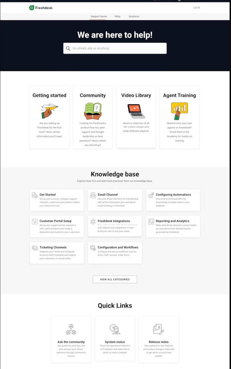 Freshdesk help center