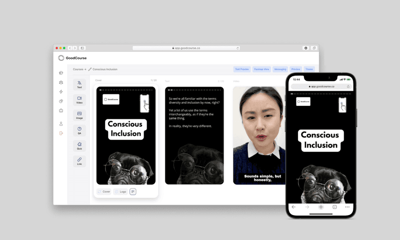 GoodCourse mobile app flow